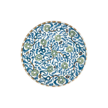 Multi flower plate blue gray gold (8039091503423)