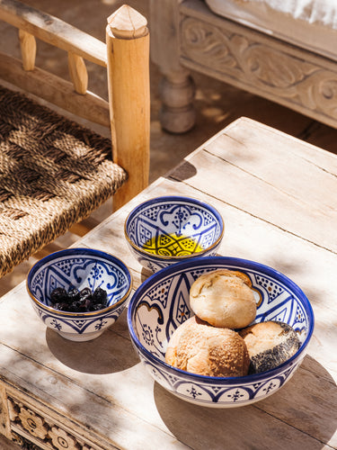 BOWLS AND SALAD BOWL DARK BLUE CERAMIC GOLD (4528725557290)