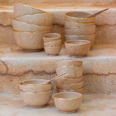 BOWLS AND SALAD BOWL EMPREINTES SABLE GOLD (4252713615383)