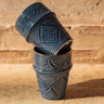 Mug beldi medium empreinte stone blue  gold (8039722025279)