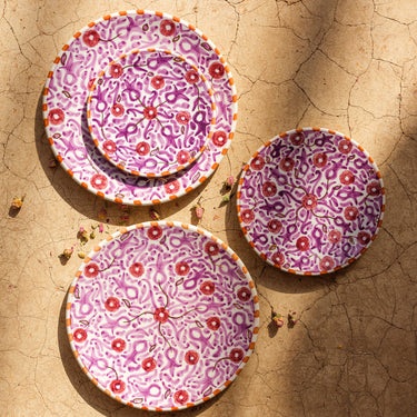 Plates Flowers lilas gold (8279507239231)