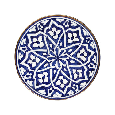 PLATE FASSIA Majorelle Blue  GOLD (6850983526442)