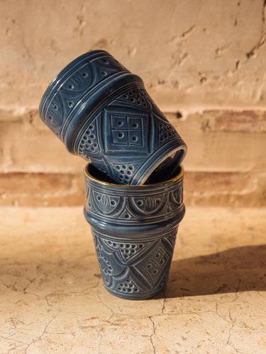 Mug beldi medium imprint blue stone gold (8039722025279)