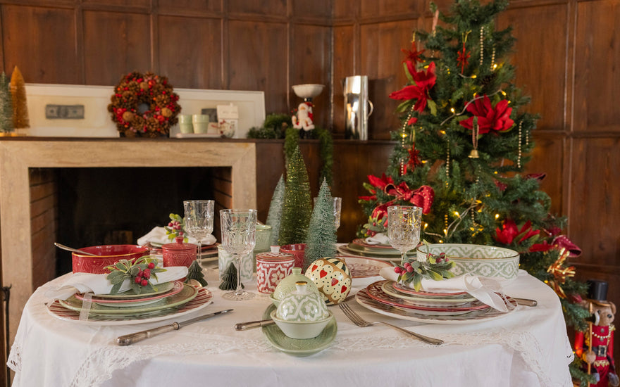 La Table de Noël Chabi Chic : un décor chaleureux avec les collections Fassia et Empreinte