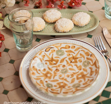 Duo assiettes Fleurs mimosa gold (9207125311807)