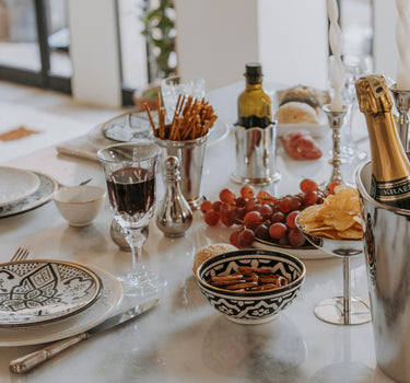 Bols et saladier ronds Fassia noir gold (6788123459626)