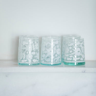 6 VERRES évasés FLEURS BLANC (9699881451839)