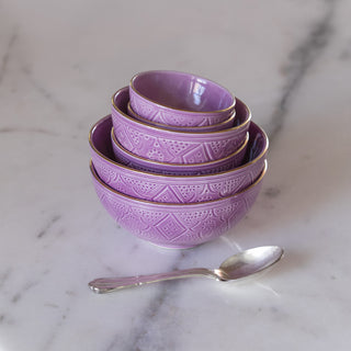 Bols et saladier empreinte lilas gold (8261381161279)