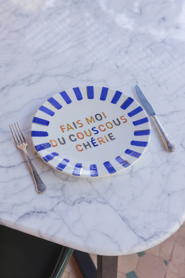 ASSIETTE FAIT MOI DU COUSCOUS CHERIE