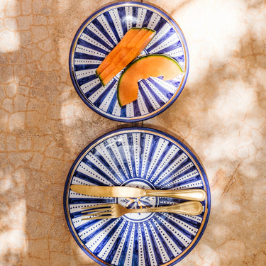 Assiettes Sunflower bleu majorelle gold (8194871689535)