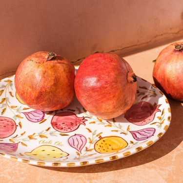 GRAND PLAT OVAL MULTIFRUITS GOLD.CERAMIC (9416001749311)
