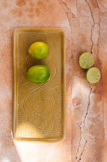 Plat à cake Empreinte kaki gold (8995233956159)
