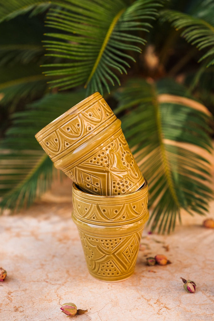 Grande tasse beldi Empreinte kaki gold (8951242162495)