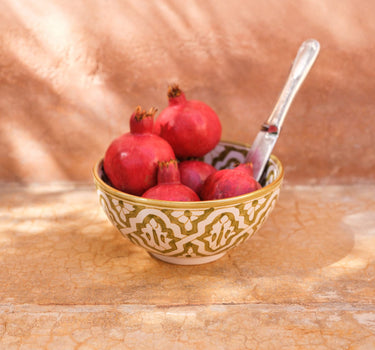 Bols et saladier ronds Fassia kaki gold (9026633531711)