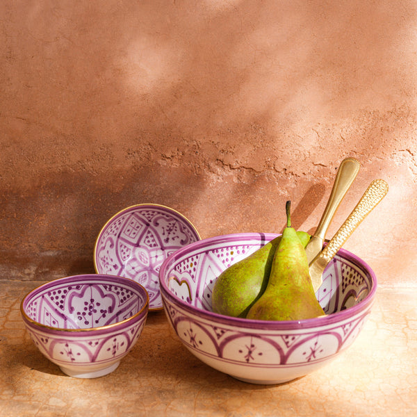 Bols et saladier ronds Zwak Lilas gold (8546655371583)
