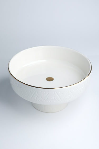 COUPE À FRUITS EMPREINTE BLANC GOLD (9655188390207)