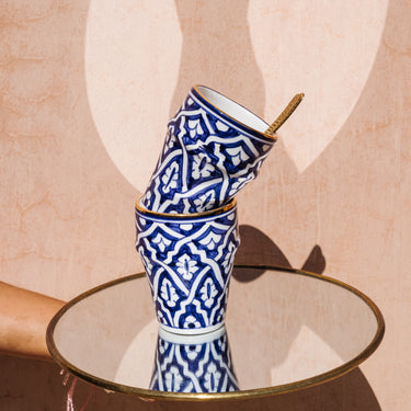 Grande tasse beldi Fassia bleu majorelle gold (6832486219818)