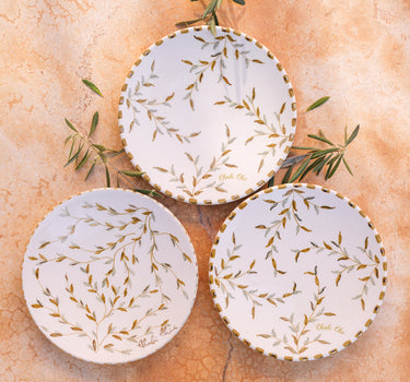 ASSIETTE FEUILLES D26 GOLD (14610838618495) (9687742480703)
