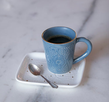 Mug empreinte bleu stone gold ceramic (9462968451391)