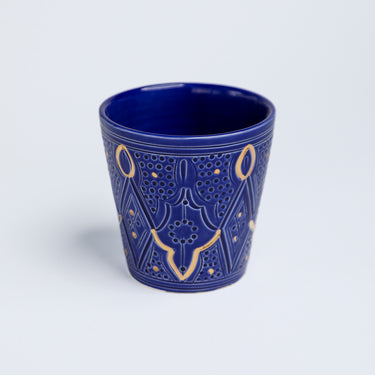 PETIT CACHE POT EMPREINTE BLEU MAJORELLE GOLD (15010436841855)