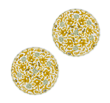 Duo assiettes Fleurs mimosa gold (9207125311807)