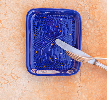 Petit plateau Empreinte bleu majorelle gold (6825711271978)