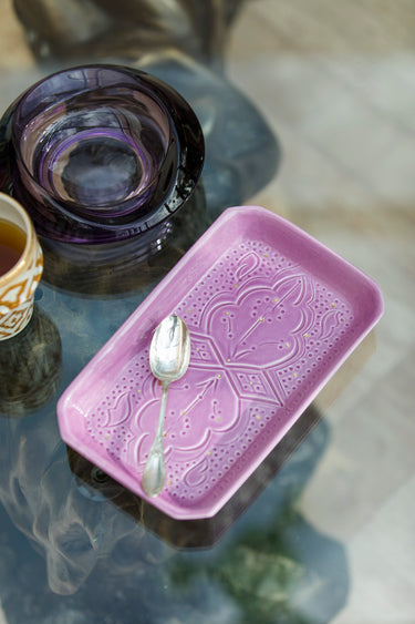 Plateau de service rectangle Empreinte lilas gold (8326941606207)