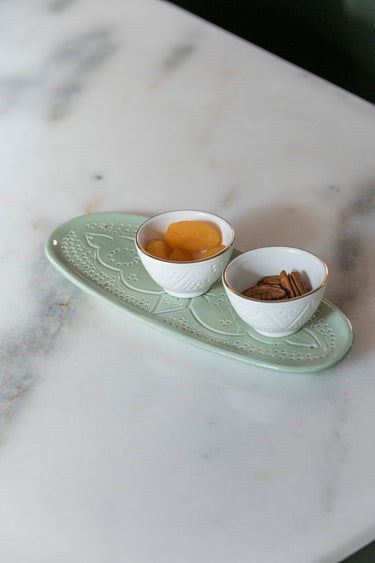 Plateau à tapas ovale Empreinte mint gold (6621940023338)