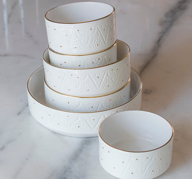 Plats de service droits Empreinte blanc gold (6549290418218)