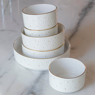 Plats de service droits Empreinte blanc gold (6549290418218)