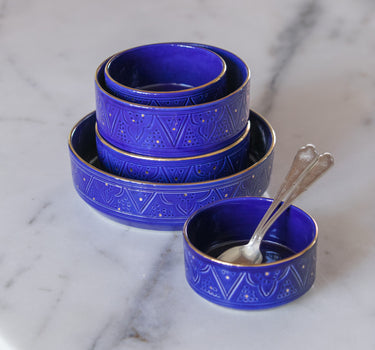 Plats de service droits Empreinte bleu majorelle gold (6892018630698)