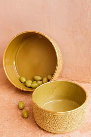Plats de service droits Empreinte kaki gold (8952082530623)