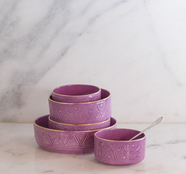 Plats de service droits Empreinte lilas gold (8261401051455)