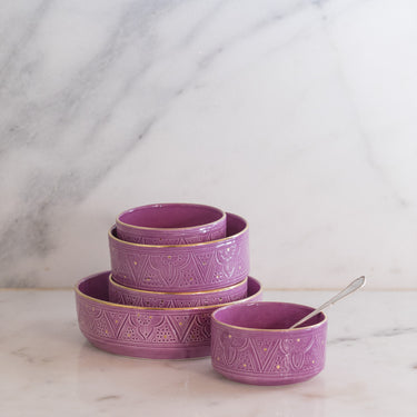 Plats de service droits Empreinte lilas gold (8261401051455)