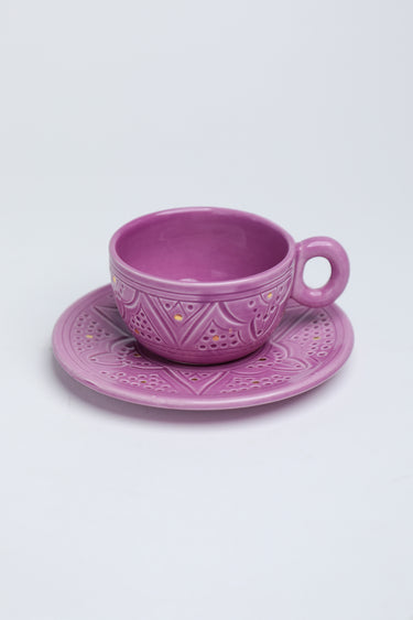 TASSE ANSE AVEC SOUCOUPE EMPREINTE LILAS GOLD (15009831584127)