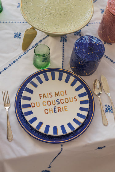 ASSIETTE FAIT MOI DU COUSCOUS CHERIE