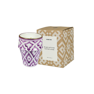 Bougie grande tasse beldi Fassia lilas parfumée figuier (8700838084927)