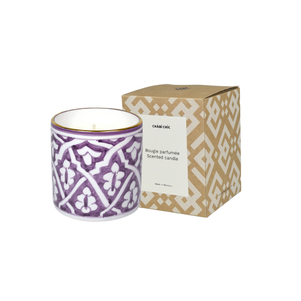 Baby candle fassia lilas parfumée figuier (8305727013183)