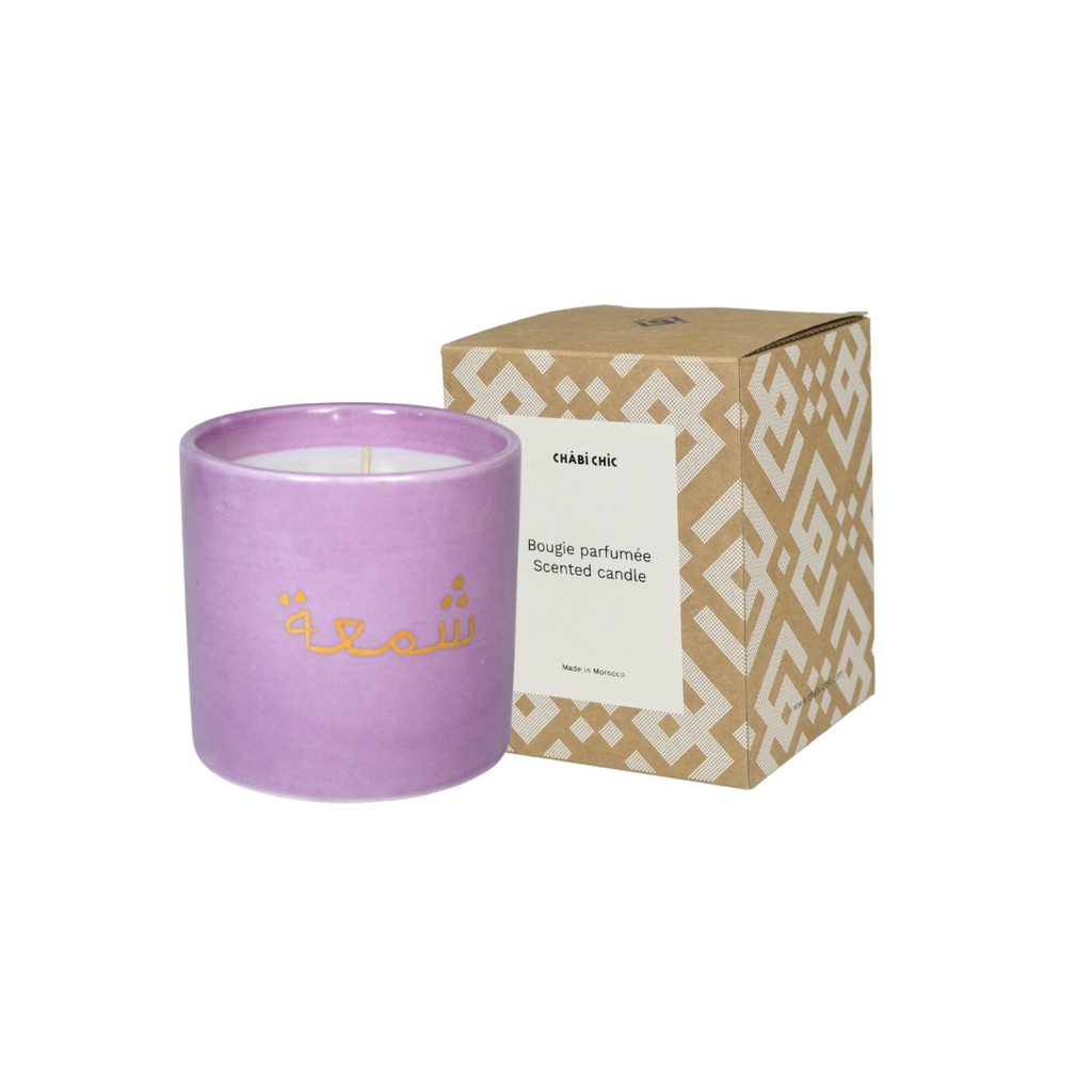 Baby candle mot CHAMAA lilas parfumée figue (8743831863615)