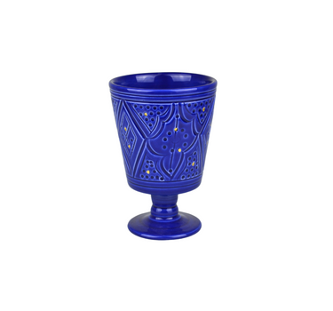 GRAND VERRE À PIED EMPREINTE BLEU MAJORELLE GOLD (9549493535039)