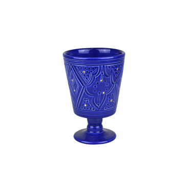 GRAND VERRE À PIED EMPREINTE BLEU MAJORELLE GOLD (9549493535039)