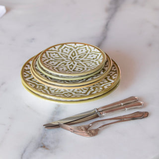 Assiette Fassia kaki gold (8995165831487)