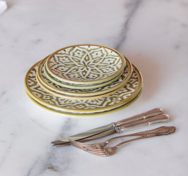 Assiette Fassia kaki gold (8995165831487)