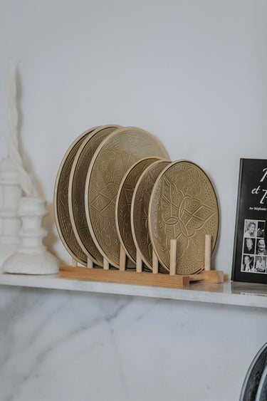 Assiette Empreinte kaki gold (8951666311487)
