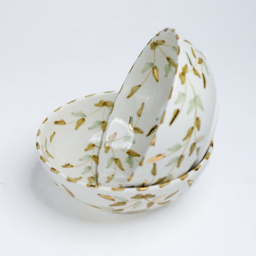 GRAND BOL BAS FEUILLES GOLD.CERAMIC (15159115940223) (15159121609087)
