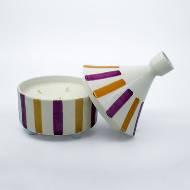 MOYENNE BOUGIE BOITE TAJINE OURIKA LILAS-PAILLE GOLD (14785246298495)