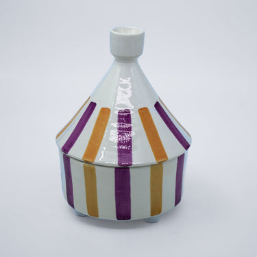 MOYENNE BOUGIE BOITE TAJINE OURIKA LILAS-PAILLE GOLD (14785246298495)