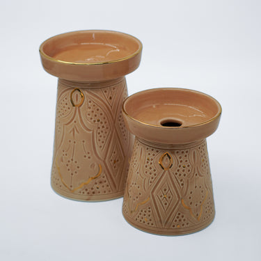 DUO BOUGEOIR PIEDESTALE EMPREINTE SAHARA GOLD (15041986888063)