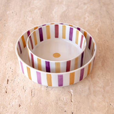 Bol, saladier et plat droit Ourika lilas paille gold (8497657512255)