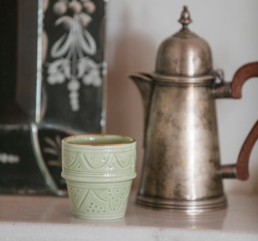 Petite tasse à café Empreinte mint gold (1584247078935)